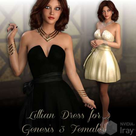Lillian Dress For Genesis 3 Female