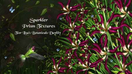 Sparkler Prism Textures for Lisa&#039;s Botanicals Daylily