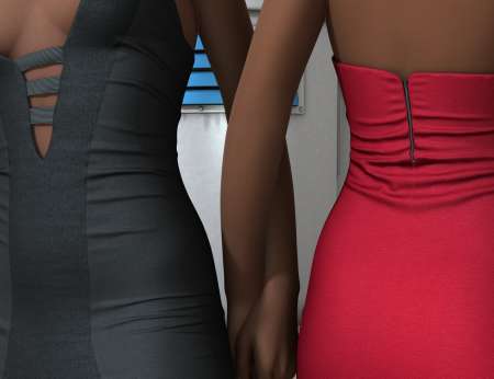 Front Slit Dress for Genesis 2 Female(s)