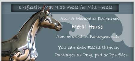 Metal Horse N Poses For Mill Horse