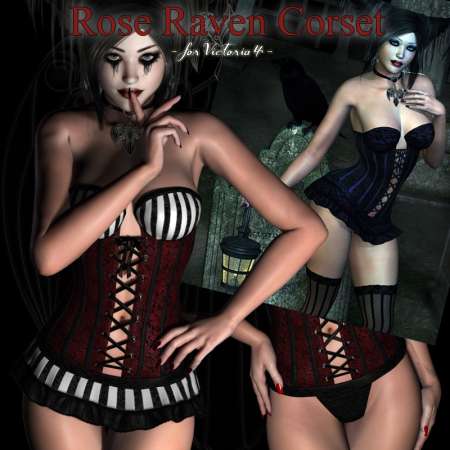 Rose Raven Corset