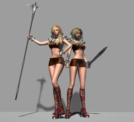 Heroine Fantasy Poses &amp; Weapons for Genesis 2 Female