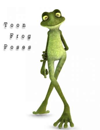 Toon Frog Poses and Expressions