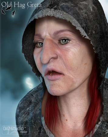 Greta the Old Hag for Genesis 2 Female & The Old Hag Robes