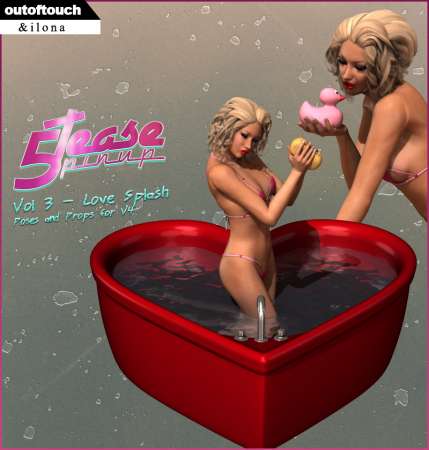 5TEASE PinUp Vol 3: Love Splash - Poses and Props for V4