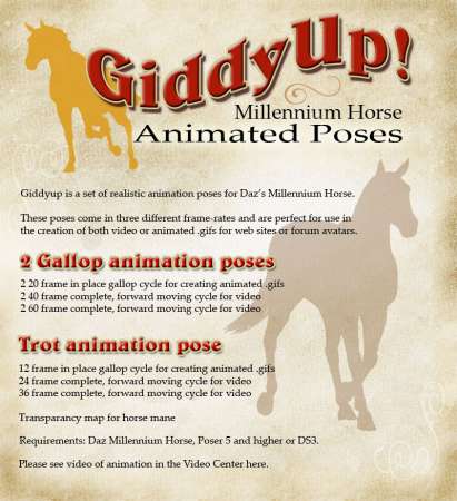 Giddyup Animated Horse Poses